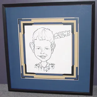 More fun with mats - cub scout caricature.