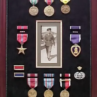 Military medals and honors custom framing