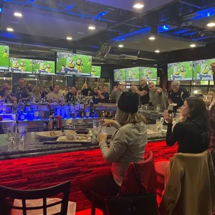 Inside bar area after a U of M touchdown