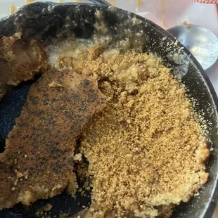 The bottom of the sugar cookie