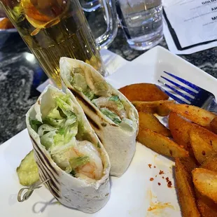 Shrimp Caesar Wrap