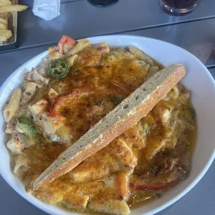 Rattlesnake pasta. Needs more spice.