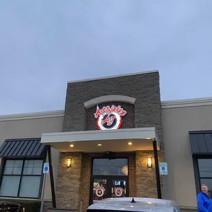 the front of the restaurant