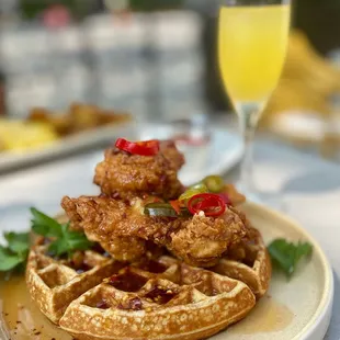 Chicken and waffles