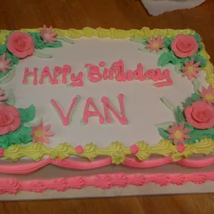 a happy birthday van cake
