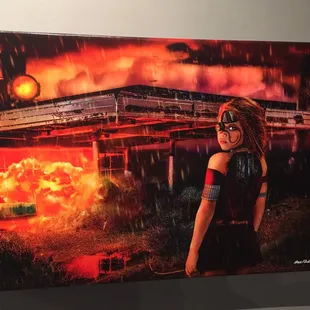 a woman standing in the rain