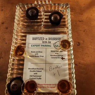 Chocolate pairing w 4th selection your choice. Mine: Booker