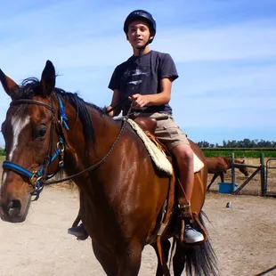 Christian taking a ride.