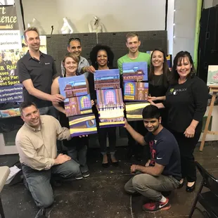 Team building paintings are what we do best if your team wants to look awesome and have an impressive paint experience just give us a call!