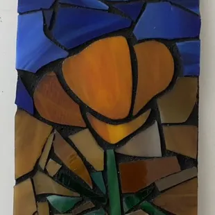 California poppy mosaic created by a customer