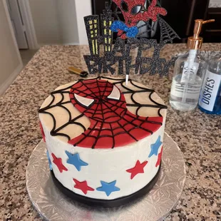 a spider - man cake