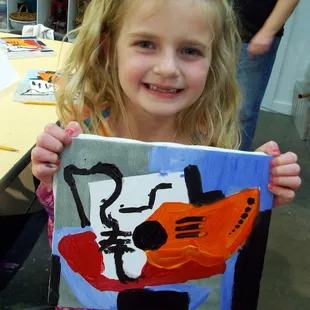 Birthday Parties finish a painting AND have their party in one fun place