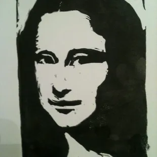 Created by students with linoleum printing process