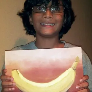 Roshan&apos;s banana painting.