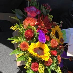 Flower arrangement purchased