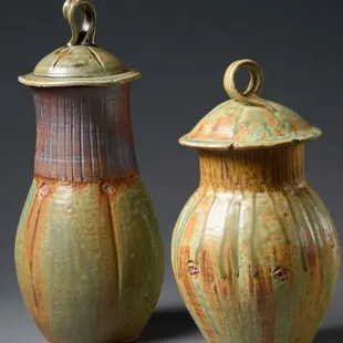 Lidded vessels by Judy DeGan