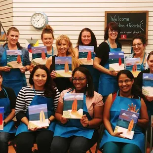 Art Mixer, Surfboard! Private class scheduled in our Foothills Mall Studio!