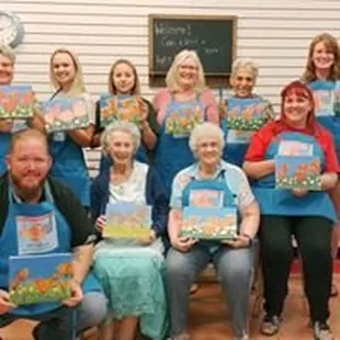 Art Mixer, Poppies Galore painting class in our Foothills Mall studio!