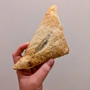 The lone strawberry turnover left, available late in the day, was still flaky and delicious. Loved the sanding sugar topping.