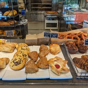 Some of the breakfast treats available on the day of the visit. Also, note the organized kitchen in the background. This makes me so happy.