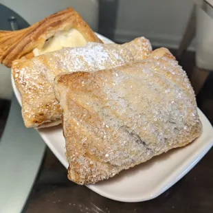 Have a craving for turnovers? Try the blueberry or apple ones. Flaky pastry with a good amount of fruit. The cheese Danish was a-okay.