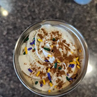 Mardi gras latte