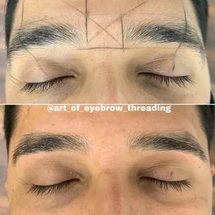 We measure the brows to your facial structure and use it as a tool throughout the service !