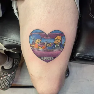 The Simpson color tattoo for couples