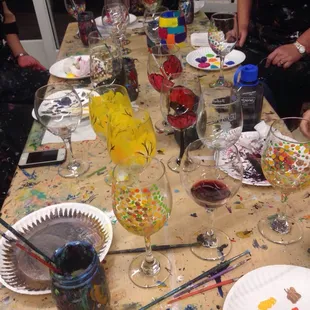 Wine glass creativity!