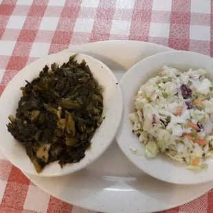 Collards and slaw