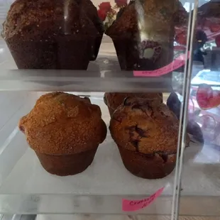 Huge muffins prepared fresh every day!  Very tasty!!