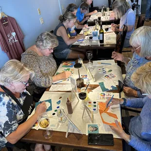 THE WINE BARREL Sip + Paint