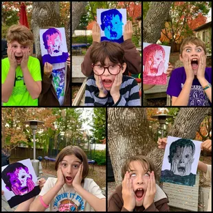 Home Alone inspired monochromatic drawings!