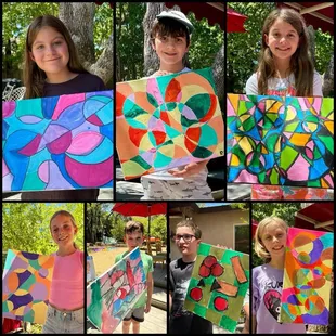 Abstract summer camp paintings!