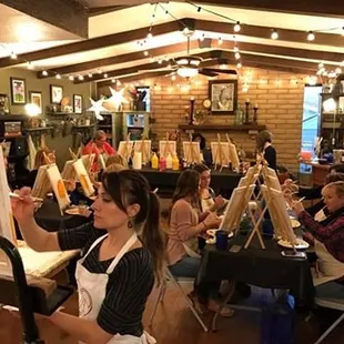 We love to paint and of course we love to sip too!