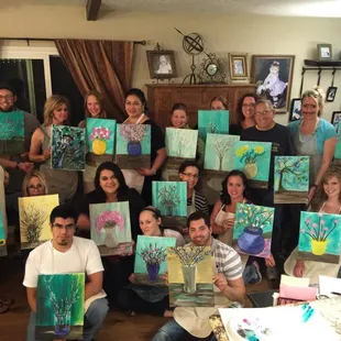 Fun SIp &amp; Paint Group...even painted their faces!