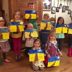 Van Gough Wheatfield and Crows Kids Art Lesson...amazing!