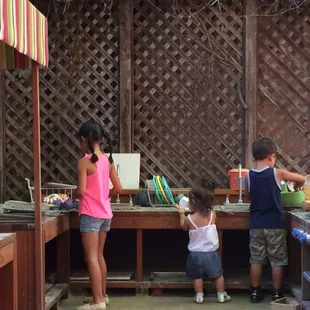 Hard at working making my "birthday cake"  I love my bambinos