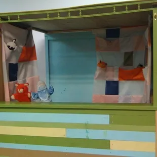 Puppet show theater on lower floor