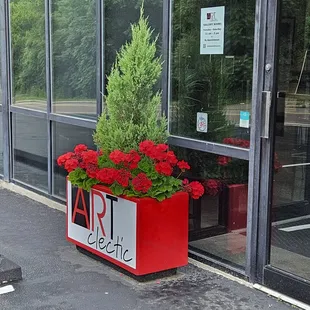 A welcoming planter near the front door!
