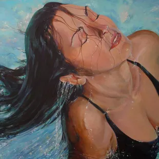 "Bliss", a large-scale acrylic painting by Ken Landon Buck, an award-winning Cincinnati artist