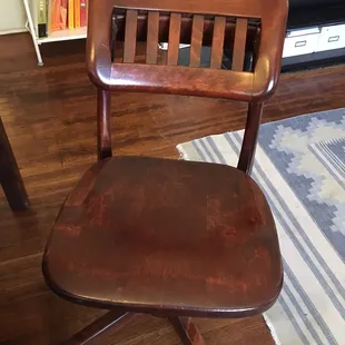 Chair 1, refinished.