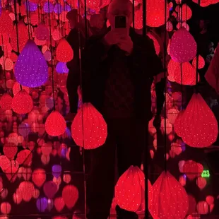 A sort of selfie in the mirrors.  In the Star room.
