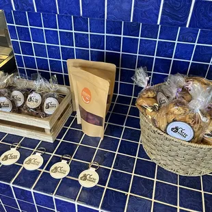 Key rings, and candy