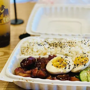 Teriyaki Don and Passion Green Tea