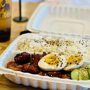 Teriyaki Don and Passion Green Tea