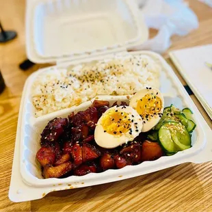 Teriyaki Don and Passion Green Tea