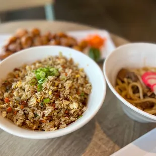 Applewood Bacon Fried Rice Bowl, Yaki Udon Bowl