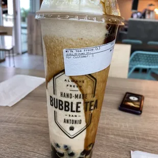 Frozen Brown Okinawa Kokuto Sugar Boba Latte