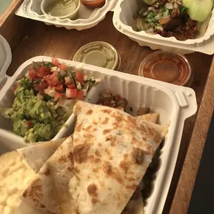 Carne Asada Quesadilla &amp; Al Pastor Taco